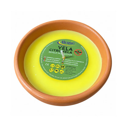 Vela de Citronela em Taça de Barro Ø10,5x5cm