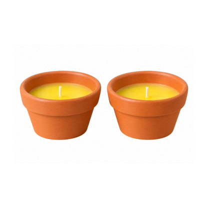 Vela de Citronela em Vaso de Barro Ø9x5 cm