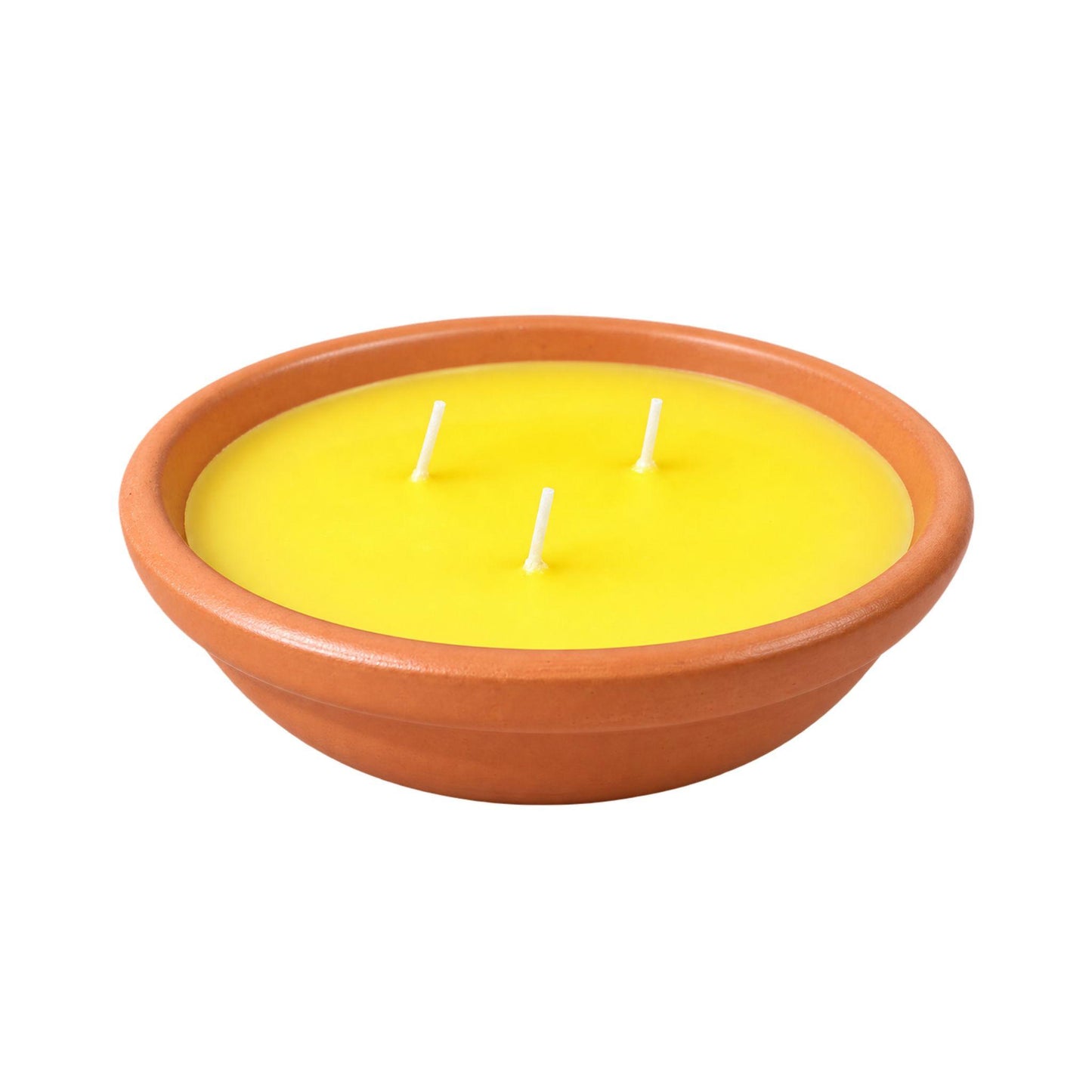Velas de Citronela em Vaso de Barro Ø14,5x4cm
