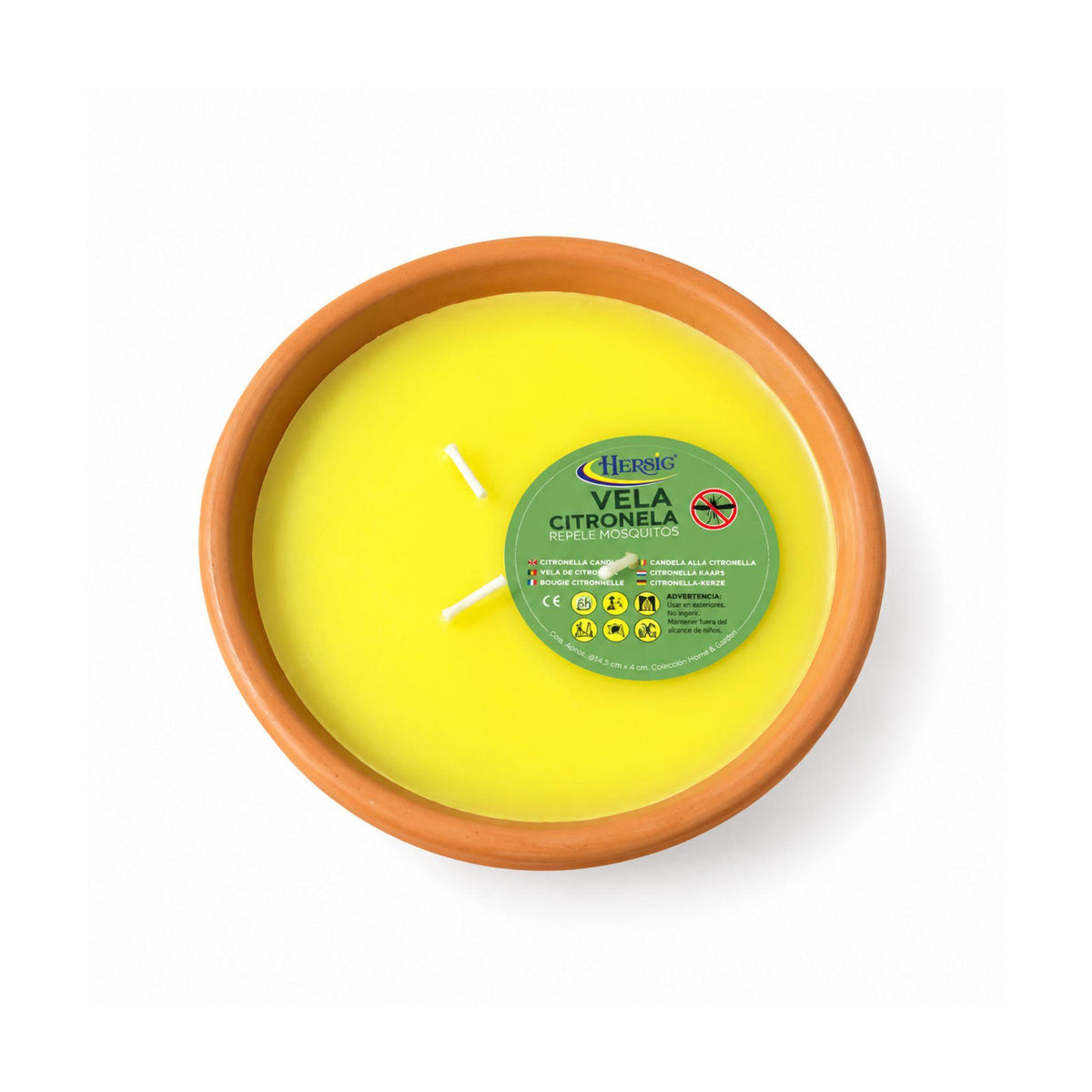 Velas de Citronela em Vaso de Barro Ø14,5x4cm