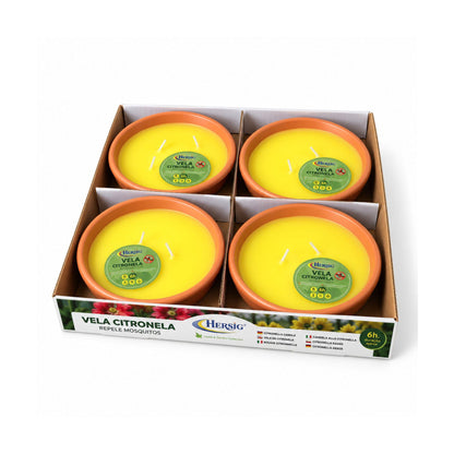 Velas de Citronela em Vaso de Barro Ø14,5x4cm