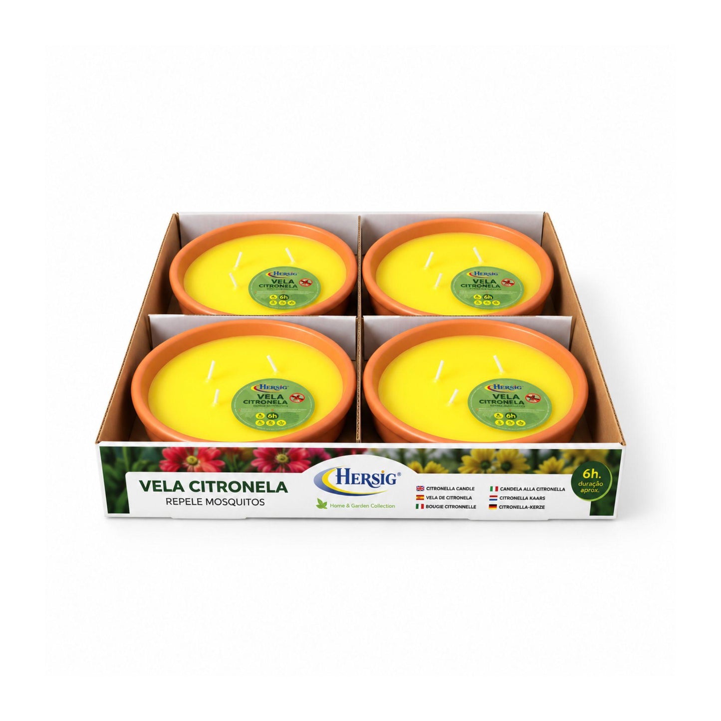 Velas de Citronela em Vaso de Barro Ø14,5x4cm