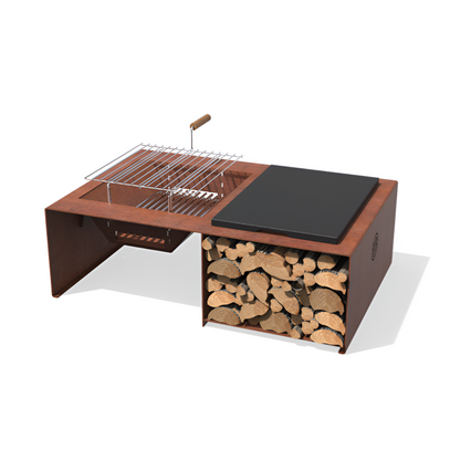 Braseiro/ Fire Pit Module c/ Grelhas Aço Corten