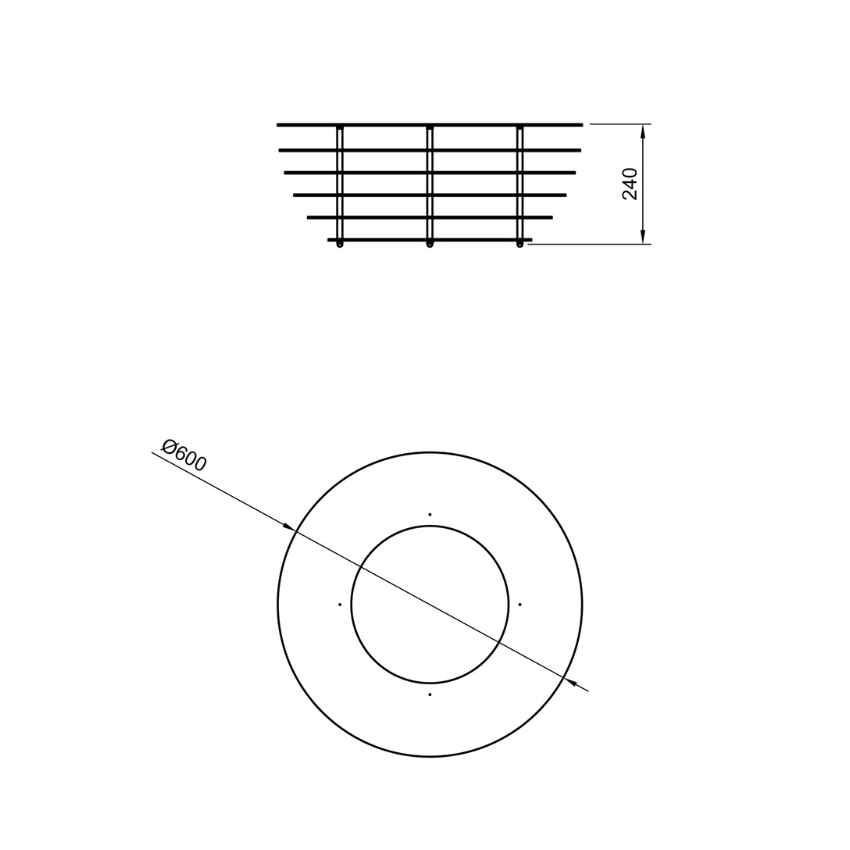 Brasero/hoguera de acero Phobos