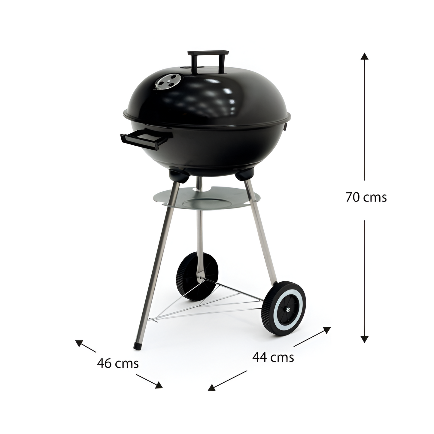 Barbacoa portátil con ruedas Michigan Black