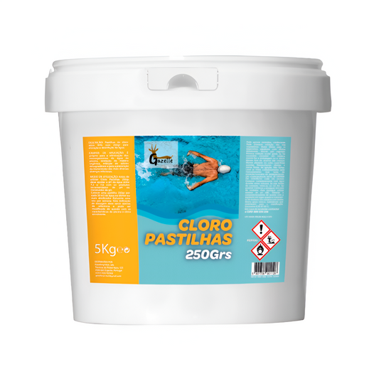 Cloro Attivo 90% in Pastiglie da 250gr per Piscine - 5Kg