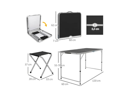 5 Piece Camping Set Folding Table