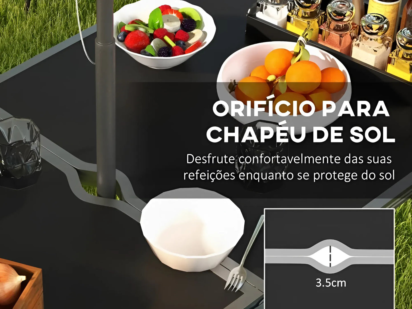 5 Piece Camping Set Folding Table