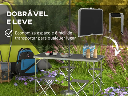5 Piece Camping Set Folding Table
