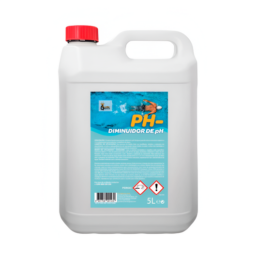 pH - / Riduttore di pH Liquido per Piscine - 5L