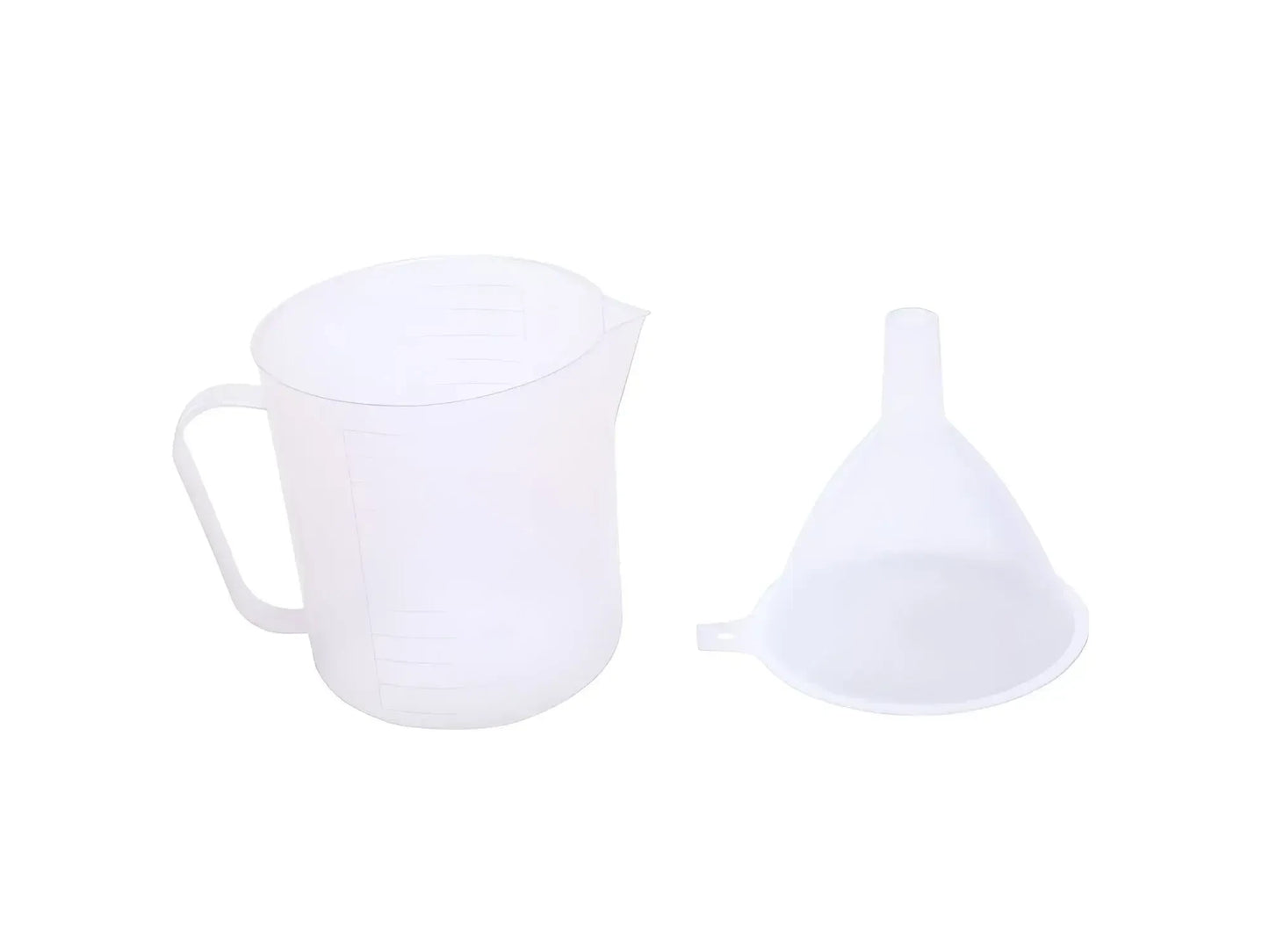 Measuring Jug and Funnel for Bioethanol Transfer