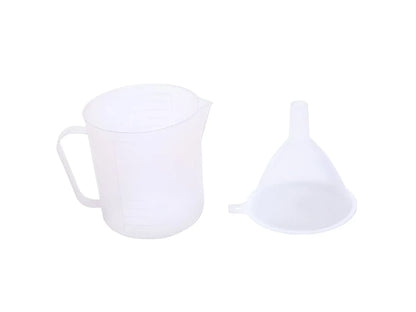 Measuring Jug and Funnel for Bioethanol Transfer