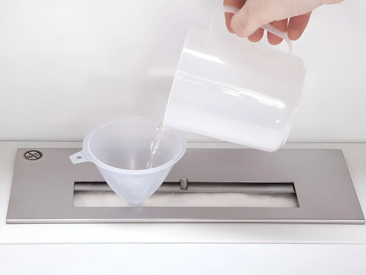 Measuring Jug and Funnel for Bioethanol Transfer