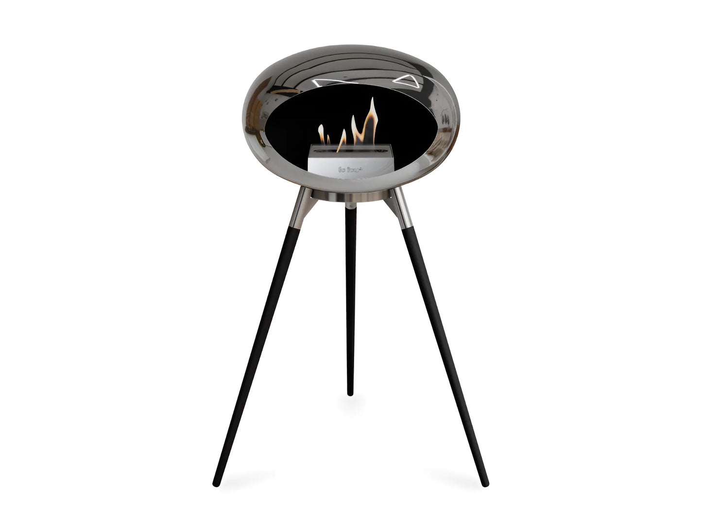 Chimenea de Bioetanol Suelo Alto Cromado Plata