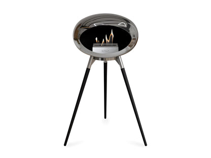 Chimenea de Bioetanol Suelo Alto Cromado Plata