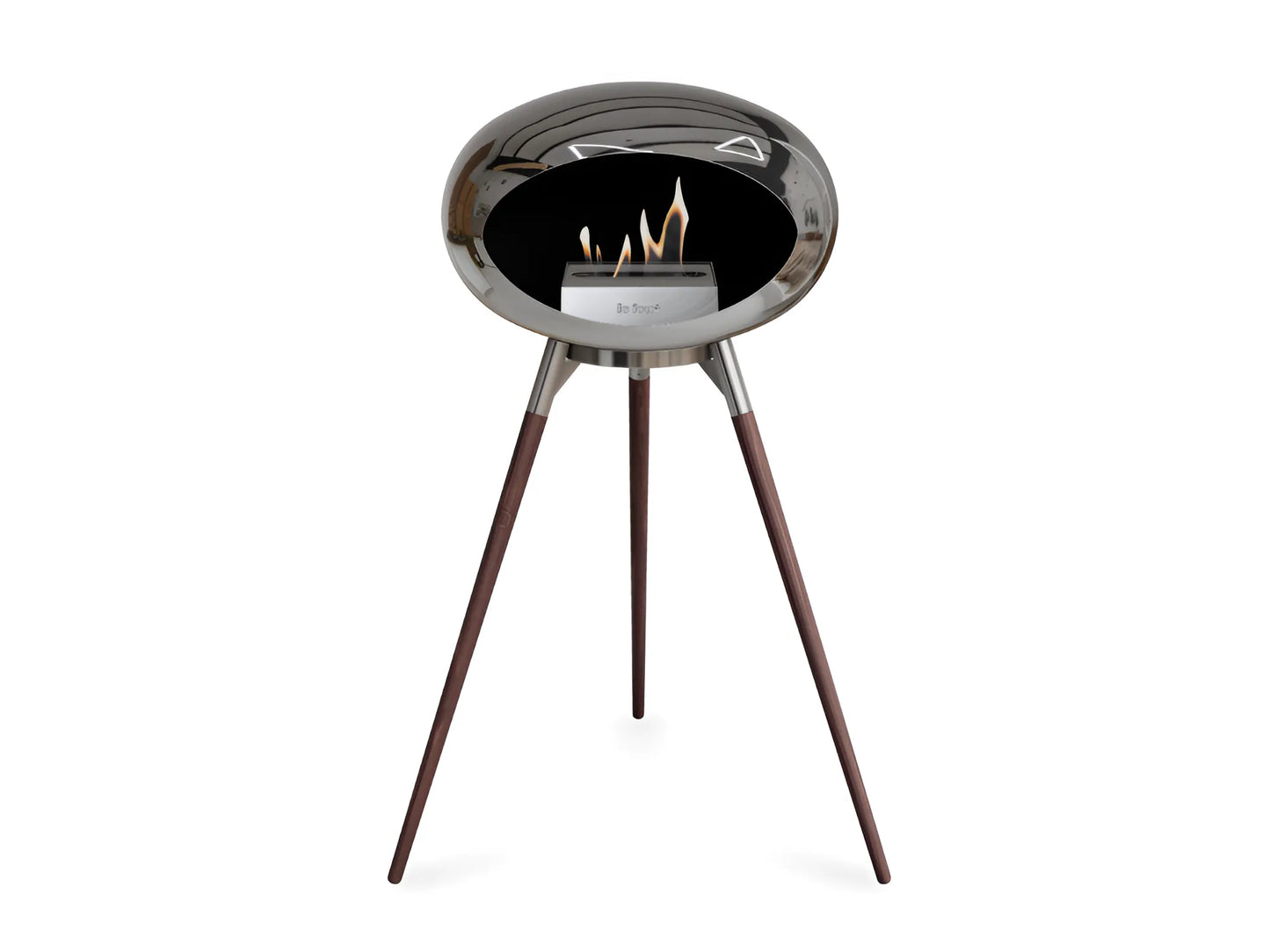 Chimenea de Bioetanol Suelo Alto Cromado Plata