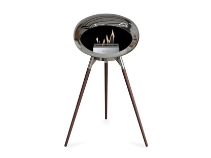 Chimenea de Bioetanol Suelo Alto Cromado Plata