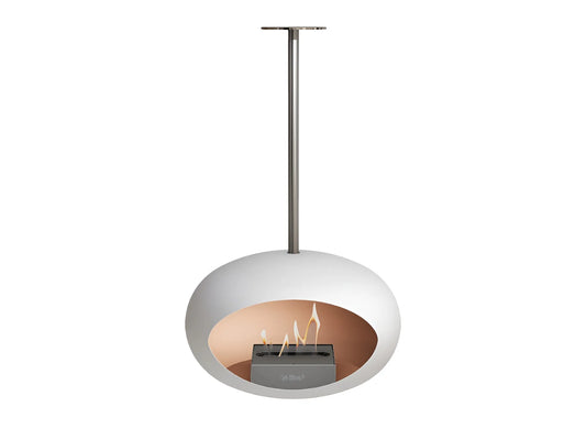 Sky White Suspended Bioethanol Fireplace