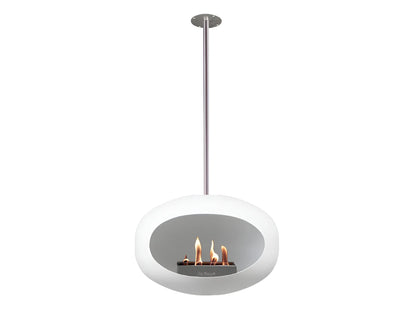 Sky White Suspended Bioethanol Fireplace