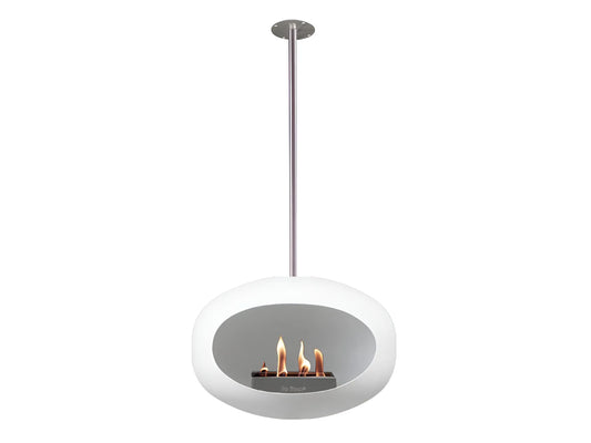 Sky White Suspended Bioethanol Fireplace