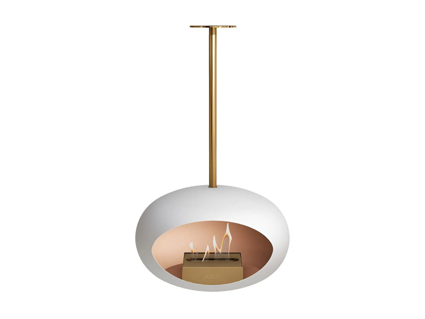 Sky White Suspended Bioethanol Fireplace