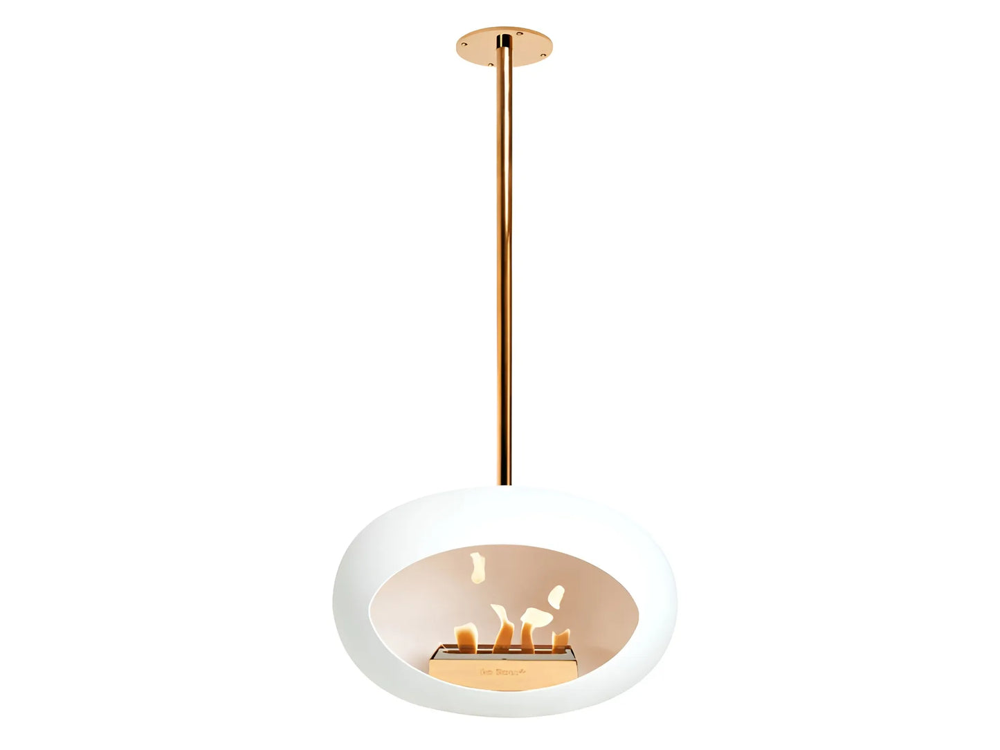 Sky White Suspended Bioethanol Fireplace