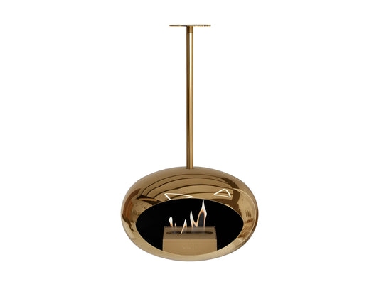Sky Chromed Rose Gold Suspended Bioethanol Fireplace