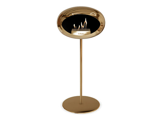Bioethanol Fireplace Ground Steel High Chromed Rose Gold