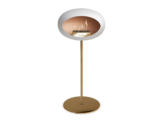 Bioethanol Fireplace Ground Steel High White