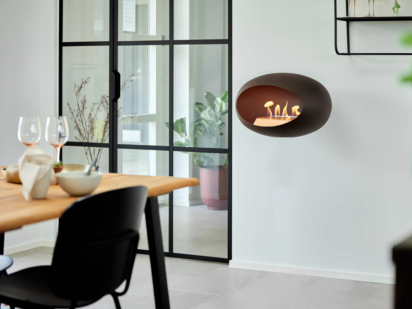 Mocca Wall Bioethanol Fireplace