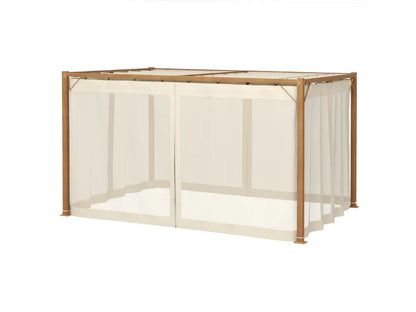 Pérgola retráctil con mosquiteras 3x3m