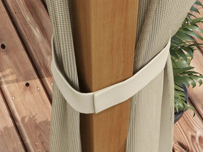 Pérgola retráctil con mosquiteras 3x3m