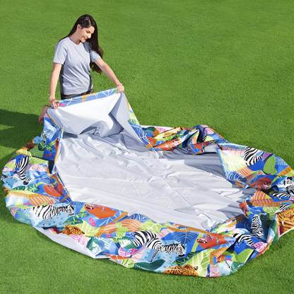 Piscina Infantil Bestway Steel Pro Desenho de Animais Coloridos 305 x 66 cm