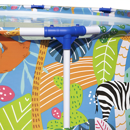 Piscina Infantil Bestway Steel Pro Desenho de Animais Coloridos 305 x 66 cm