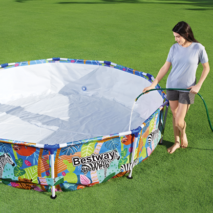 Piscina Infantil Bestway Steel Pro Desenho de Animais Coloridos 305 x 66 cm
