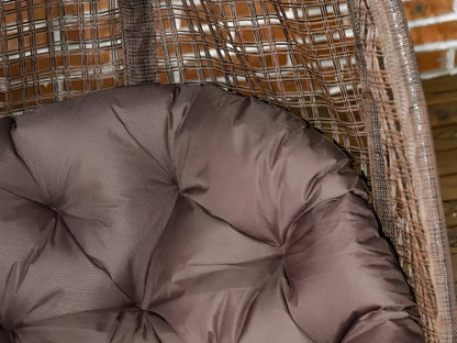 Poltrona Suspensa com Efeito Imitação de Vime para Exterior